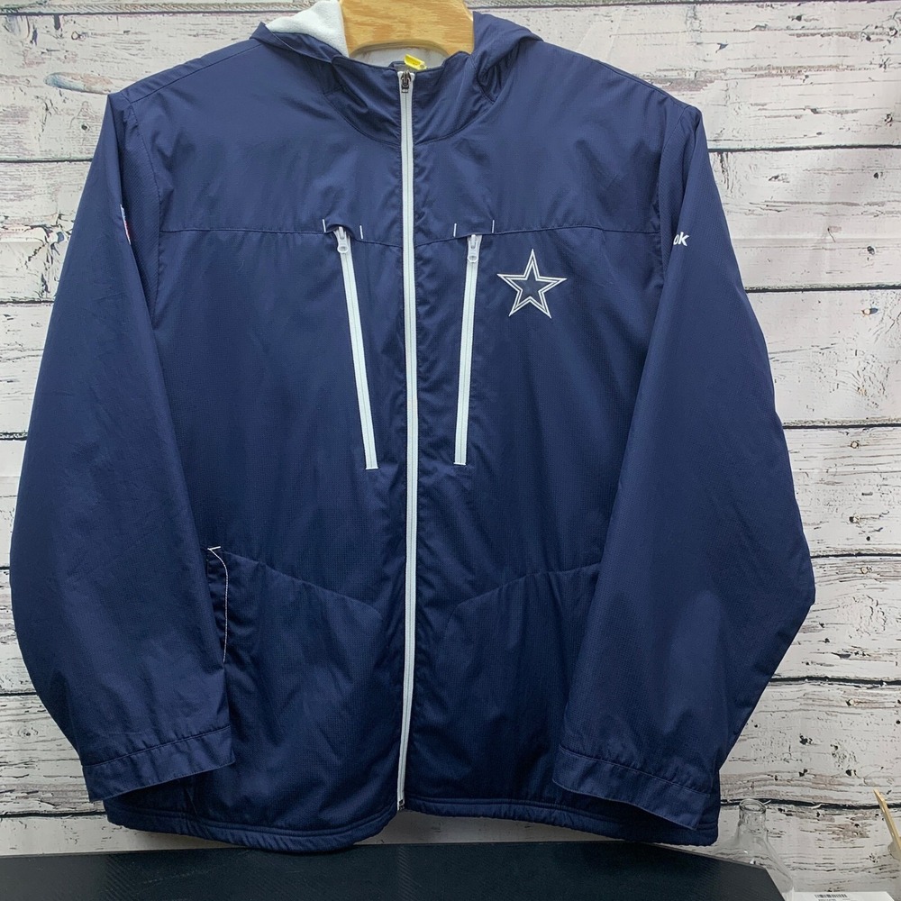 Reebok NFL Dallas Cowboys Windbreaker Jacket Full Zip Lightweight [Size 3XL]‎